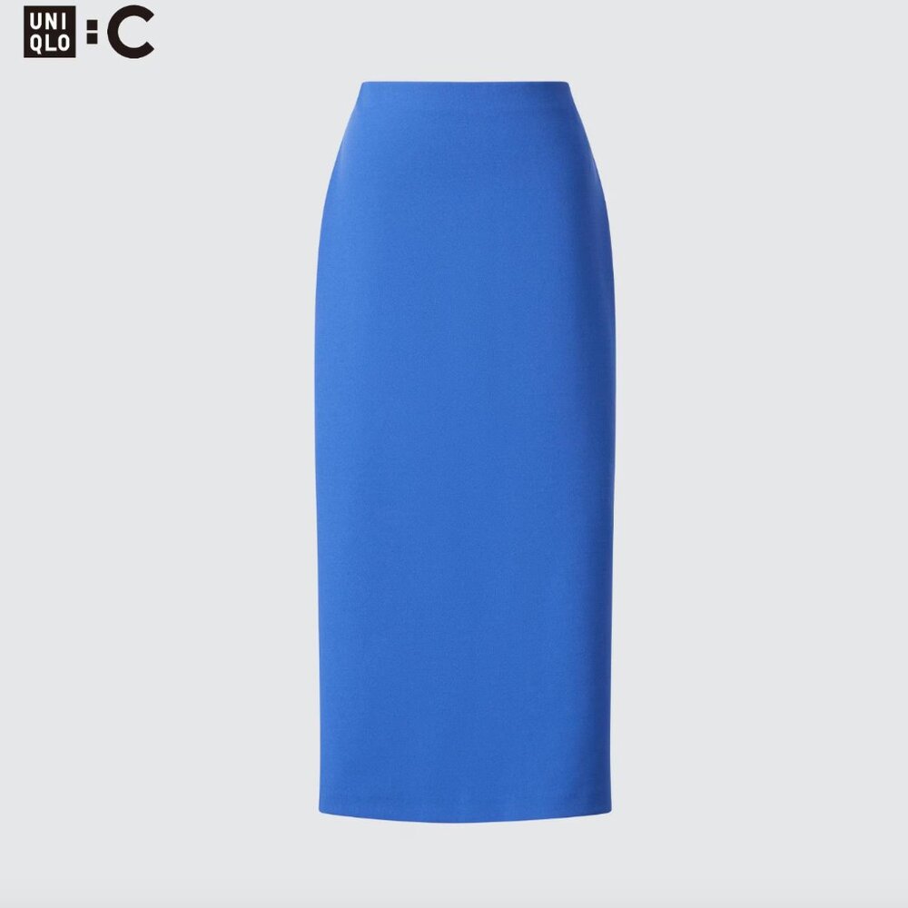 Uniqlo Blue Midi Pencil Skirt